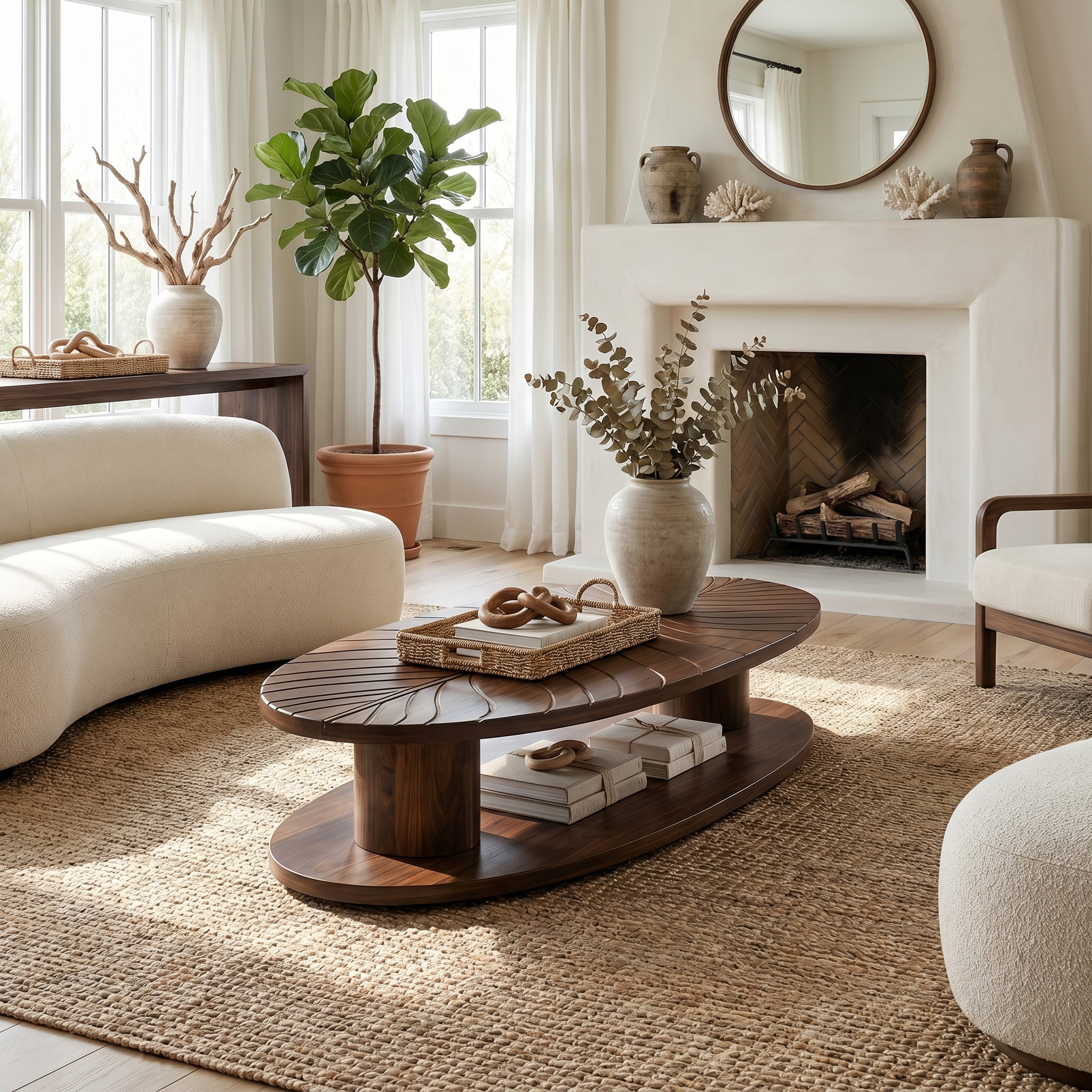 Scandinavian Minimalist Solid Wood Coffee Table For Living Room - view 7 of 8