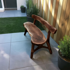 Rustic Live Edge Bench With Backrest For Garden Patio And Balcony - view 7 of 8