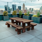 Minimalist Outdoor Picnic Table With Benches For Garden Or Cabin - view 7 of 8