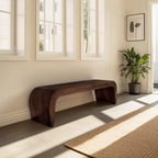 Contemporary Bench With Curved Design For Entryway - view 7 of 8