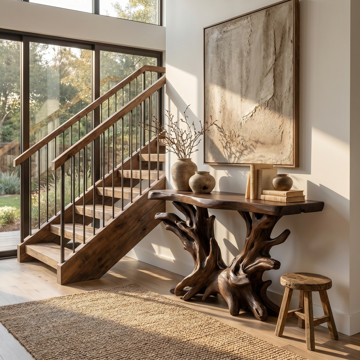 Coastal Rustic Organic Console Table Living Room And Bedroom - view 7 of 8
