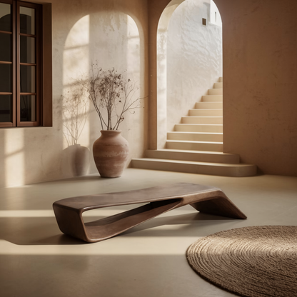 Contemporary Sculptural Bench For Entryway Hallway And Office - view 7 of 8